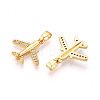 Brass Micro Pave Cubic Zirconia Pendants KK-T070-82G-2