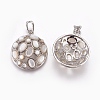Natural White Shell Mother of Pearl Shell Pendants SHEL-XCP0001-13-2