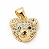 Rack Plating Brass Micro Pave Cubic Zirconia Charms X-KK-G456-23G-02-1