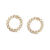 Hollow Twist Ring Alloy Studs Earrings for Women EJEW-H309-05KCG-2