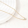 304 Stainless Steel Rhinestone Pendant Necklaces NJEW-K305-07G-3