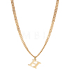 1Pc 304 Stainless Steel Letter Pendant Necklaces NJEW-LP0001-33H-G-1