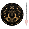 AHADEMAKER 1Pc Cone/Spike/Pendulum Natural Rose Quartz Stone Pendants DIY-GA0004-55D-1