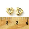 Brass Micro Pave Cubic Zirconia Beads FIND-Z035-18G-3