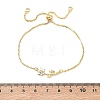 Adjustable Brass Micro Pave Clear Cubic Zirconia Box Chain Slider Bracelets BJEW-C156-09G-03-5