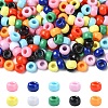 200Pcs 10 Colors Opaque Plastic Beads KY-YW0001-86-1