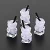 Imitation Bubble Tea/Boba Milk Tea Opaque Resin Pendants RESI-T052-03E-1