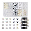 160Pcs 10 Style ABS Plastic Imitation Pearl Beads & Transparent & Opaque Acrylic Beads FIND-SW0001-31-9