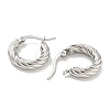 304 Stainless Steel Hoop Earring EJEW-F257-20P-01-2