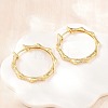 Brass Micro Pave Cubic Zirconia Hoop Earrings EJEW-P346-07G-01-2