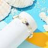 Shell Pearl & Natural & Synthetic Mixed Gemstone Beads Stretch Bracelets for Women BJEW-JB13898-02-2