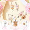 2Pcs Handmade Porcelain Pendant Decorations HJEW-SW00372-5