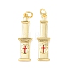 Brass Enamel Pendants KK-B167-07G-1