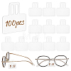 AHADERMAKER 100Pcs Transparent PVC Glasses Price Tags Sleeve CDIS-GA0001-03-1