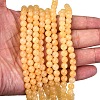 Natural Yellow Jade Bead Strands G-K121-02-6mm-3