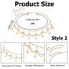 2Pcs 2 Styles Retro Alloy Chain Coin Tassel Waist Belly Chains for Women AJEW-HS0001-50-3
