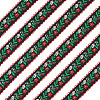 10Yards Polyester Flower Ribbon OCOR-TA0003-63B-2