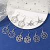 Antique Silver Alloy Dangle Earrings EJEW-JE05551-2