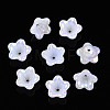 Iridescent Acrylic Bead Caps OACR-C021-08I-1