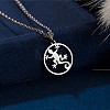 304 Stainless Steel Laser Cut Pendant Necklaces FS-WGA4904-04-1