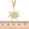 304 Stainless Steel Micro Pave Clear Cubic Zirconia Pendant Necklaces for Women NJEW-Z103-01G-08-5