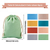 40Pcs 8 Colors Polycotton Canvas Packing Pouches ABAG-MB0001-07-3