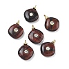 Dyed Natural Red Tiger Eye Pendants KK-C251-01F-01-1
