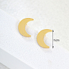 Fashionable and Cute Moon 201 Stainless Steel Stud Earrings OA0513-5