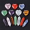 14Pcs Chakra Heart & Hexagonal Prism Mixed Natural Gemstone Healing Stones Set PW-WG55180-01-2