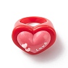 Cute 3D Resin Finger Ring RJEW-JR00538-03-5