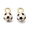 Brass Enamel Pendants KK-C255-28G-1