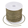 Brass Coated Iron Flat Cable Chains CH-TAC0007-01AB-2