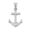 304 Stainless Steel Micro Pave Cubic Zirconia Pendants STAS-D112-03P-07-1