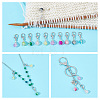   100Pcs Crackle Glass Beads Pendant Decorations HJEW-PH0001-54-5