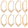 10Pcs Oval Brass Earring Hooks KK-BBC0028-97-1
