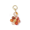 10Pcs 10 Styles Copper Wired Gemstone Pendants PALLOY-JF02922-3