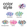 Rainbow Acrylic Imitation Pearl Beads OACR-YW0001-05-3
