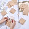 Square PU Leather Jewelry Flip Pouches with Random Color Lining PAAG-CL0001-02B-3