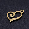 201 Stainless Steel Open Heart Charms STAS-Q201-JN320-2-2