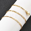 Brass Figaro Chains Necklaces for Women NJEW-D302-29G-3