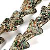 Spray Printed Synthetic Turquoise Beads Strands TURQ-P002-04A-01-2