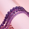 3 Strands 3 Styles Natural Amethyst Beads Strands G-SZ0001-14-6