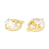 Brass Micro Pave Cubic Zirconia Charms KK-P228-39G-3