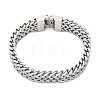 304 Stainless Steel Wheat Chain Bracelets for Women Men BJEW-R018-12P-4