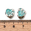 Alloy Enamel European Beads MPDL-F020-07P-3