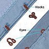 Gorgecraft 48Sets 3 style Cloth and Iron Hook and S-Hook Clasps IFIN-GF0001-17-6