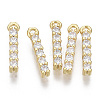 Brass Micro Pave Cubic Zirconia Charms X-KK-T060-05-I-G-NF-2