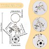 20Pcs Alloy Enamel Football Keychain KEYC-SC00001-2