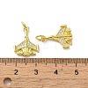 Rack Plating Brass Micro Pave Clear Cubic Zirconia Pendants KK-O017-03G-3