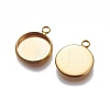 Brass Pendant Cabochon Settings KK-WH0033-04G-1